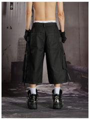 NOMANIAI Multi-pocket work pants, ankle-length pants