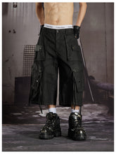 NOMANIAI Multi-pocket work pants, ankle-length pants