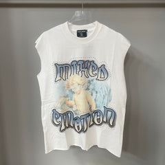 MIXED EMOTION Angel Graphic Sleeveless Tank Top