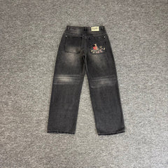 Derschutze Koi Fish Washed Black Jeans