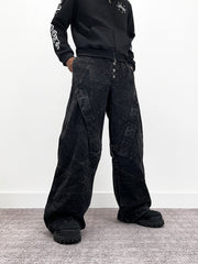 Knives Washed Jeans - Straight and Wide Leg Denim Pants