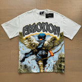 MIXED EMOTION Retro Angel Rhinestone Cotton Tee