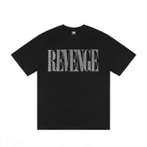 Revenge High Street Rhinestone Oversized Cotton Tee