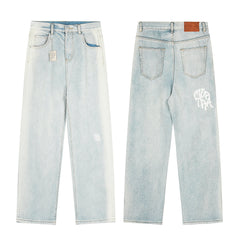 Mertra Jeans' washed and distressed straight jeans
