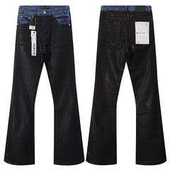 Purple Brand Men Two Tone Black Flare Jeans