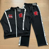 MIXED EMOTION Embroidered Side Stripe Tracksuit Set