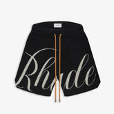 Rhude letter logo jacquard drawstring shorts
