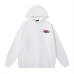 Purple Brand Men White Graphic Collage Pullover Hoodie