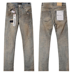 Purple Brand Men Mud Wash Distressed Denim Jeans