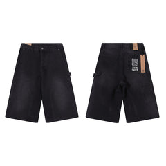 Ksubi Men Blue Baggy Patchwork Denim Shorts