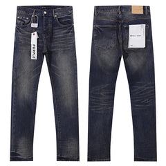 Purple Brand Men Black Blue Wash Denim Jeans