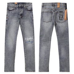 Ksubi Men Knee Distressed Slim Denim Jeans