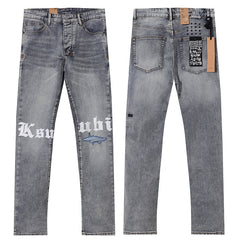 Ksubi Men Gothic Logo Slim Denim Jeans