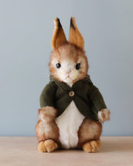 Bunny With Green Jacket Stuffed Animal