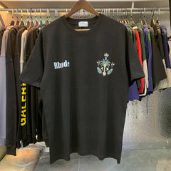 Rhude Las Palmas Coconut Print Round Neck T-shirt
