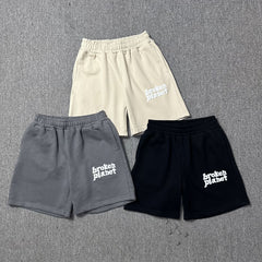 Broken Planet Puff Print Loose Casual Shorts