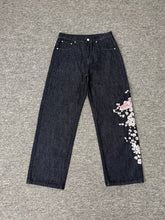 Derschutze Koi Floral Embroidered Loose Jeans
