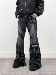 A knife graphic punk jeans