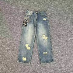 Derchutze Awakening V2 Embroidered Distressed Jeans