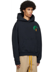 RHUDE Moonlight Mountain Graphic Retro American Fleece Hoodie