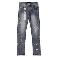 Purple Brand Men Paint Splatter Denim Jeans