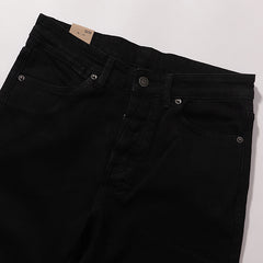 Ksubi Matte Black White Cross Embroidered Denim Jeans