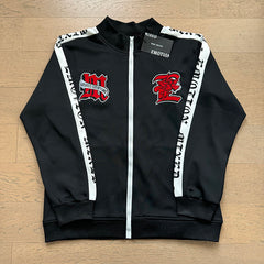 MIXED EMOTION Embroidered Side Stripe Tracksuit Set