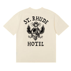 Rhude Hotel Totem Print Short-Sleeved T-shirt