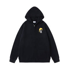 Rhude American-style jacquard hooded sweater