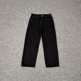 Derschutze Dark Graffiti Embroidered Loose Straight Jeans