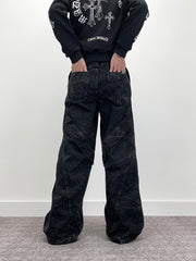 Knives Washed Jeans - Straight and Wide Leg Denim Pants