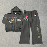 Broken Planet Puff Print Zip Hoodie Tracksuit Set