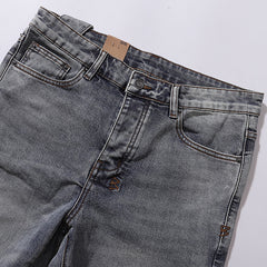 Ksubi Men Varsity Patch Slim Denim Jeans
