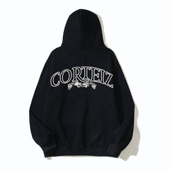 Corteiz logo print loose-fitting fleece pullover shirt