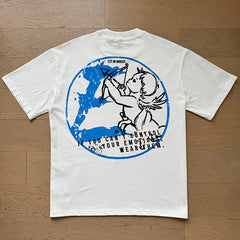 MIXED EMOTION Cupid Graphic Pure Cotton T-Shirt