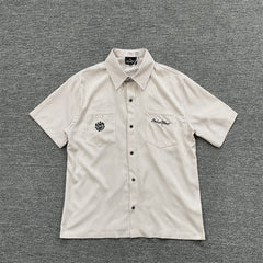 Broken Planet Striped Embroidered Short Sleeve Shirt