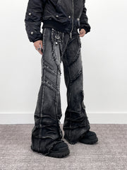 A knife graphic punk jeans