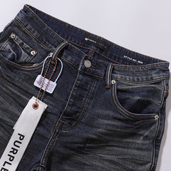 Purple Brand Men Black Blue Wash Denim Jeans