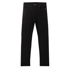 Ksubi Matte Black White Cross Embroidered Denim Jeans