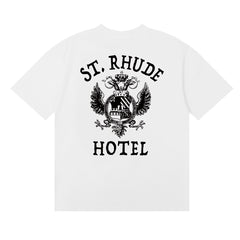 Rhude Hotel Totem Print Short-Sleeved T-shirt