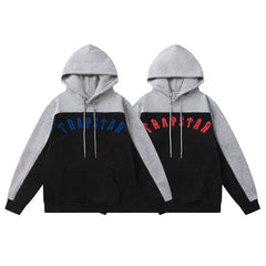 Trapstar Hip Hop Embroidery Color-Contrasting Fleece Sweater Set