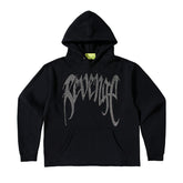 Revenge American Streetwear Rhinestone Heart Pullover Hoodie