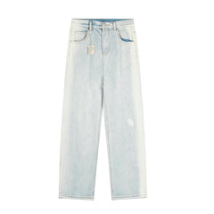 Mertra Jeans' washed and distressed straight jeans