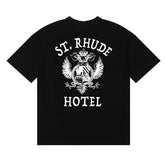 Rhude Hotel Totem Print Short-Sleeved T-shirt