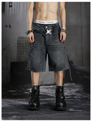 NOMANIAI Double waist top style old-fashioned five-pocket pants