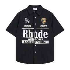Rhude Collared shirt with floral print, blouse, T-shirt