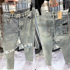 Ksubi Men Gothic Logo Slim Denim Jeans