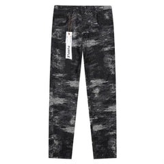 Purple Brand Black Abstract Paint Splatter Denim Jeans