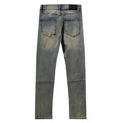 LOST SHDWS Mud Wash Inseam Floral Denim Jeans