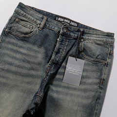 LOST SHDWS Distressed Multi Color Floral Denim Jeans